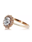 Zircon Or rose 14 carats vintage d'origine Anneau Vintage crc009r