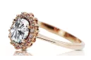 Zircon Or rose 14 carats vintage d'origine Anneau Vintage crc009r