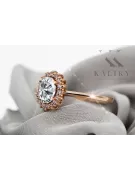 Zircon Or rose 14 carats vintage d'origine Anneau Vintage crc009r