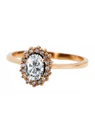 Ring Vintage Jewlery Zircon Original Vintage 14K Rose Gold crc009r