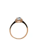 Zircon Or rose 14 carats vintage d'origine Anneau Vintage crc009r