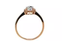 Zircon Or rose 14 carats vintage d'origine Anneau Vintage crc009r