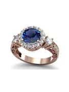 Original Vintage 14K Rose oro Alexandrite anillo Vintage crc003r