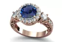 Original Vintage 14K Rose Gold Alexandrite Ring Vintage crc003r
