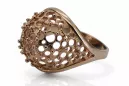 Russian Soviet rose pink 14k 585 gold Vintage ring vrn005