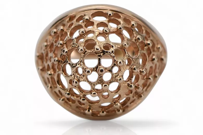 Russische Sowjetrosa rosa 14k 585 gold Vintage ring vrn005