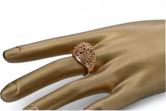 Russian Soviet rose pink 14k 585 gold Vintage ring vrn005