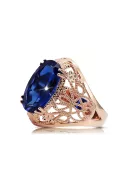 Vintage Ring Sapphire Original Vintage 14K Rose Gold vrc074r