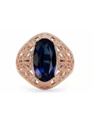 Vintage Ring Sapphire Original Vintage 14K Rose Gold vrc074r