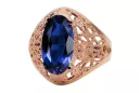 Vintage Ring Sapphire Original Vintage 14K Rose Gold vrc074r
