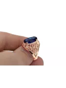 Vintage Ring Sapphire Original Vintage 14K Rose Gold vrc074r
