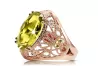 Vintage Jewlery Ring Yellow Peridot Original Vintage 14K Rose Gold vrc074r