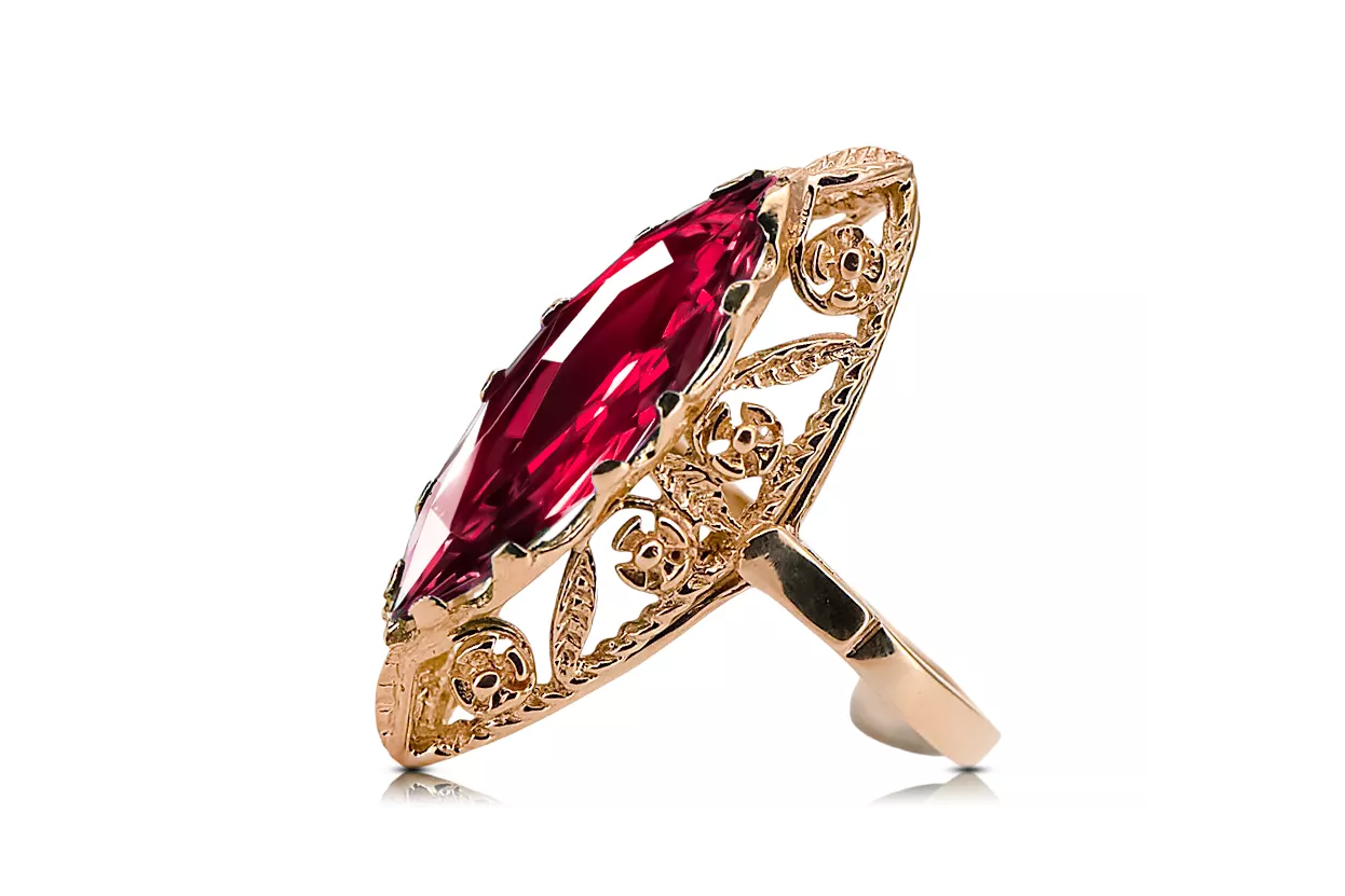 Ring Ruby Original Vintage 14K Rose Gold Vintage vrc005r Ring Ruby Original Vintage 14K Rose Gold Vintage vrc005r