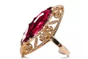 Ring Ruby Original Vintage 14K Rose Gold Vintage vrc005r