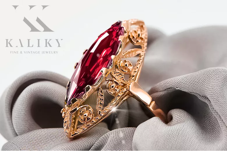 Ring Ruby Original Vintage 14K Rose Gold Vintage vrc005r