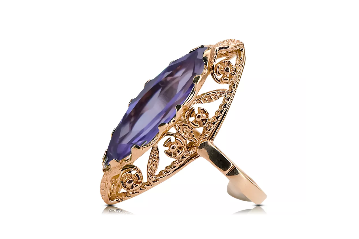 Alexandrite Original Vintage 14K Rose Gold Ring Vintage Jewlery vrc005r Alexandrite Original Vintage 14K Rose Gold Ring Vintage Jewlery vrc005r