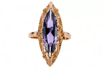 Alexandrit Originales Vintage-Roségold aus 14 Karat Ring Vintage vrc005r