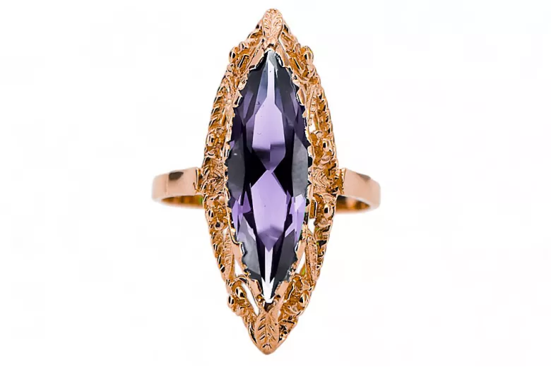 Alexandrite Original Vintage 14K Rose Gold Ring Vintage Jewlery vrc005r