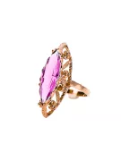 Ring Amethyst Original Vintage 14K Rose Gold Vintage Jewlery vrc005r