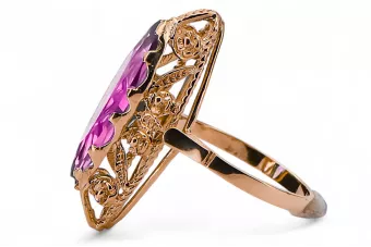 Ring Amethyst Original Vintage 14K Rose Gold Vintage Jewlery vrc005r