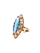 Aquamarine Original Vintage 14K Rose Gold Ring Vintage style vrc005r