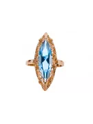 Aquamarine Original Vintage 14K Rose Gold Ring Vintage style vrc005r