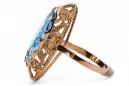 Aquamarine Original Vintage 14K Rose Gold Ring Vintage style vrc005r