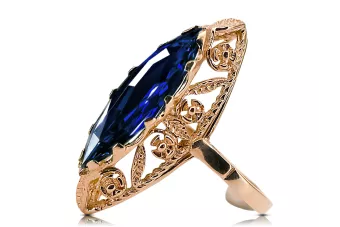 Original Vintage 14K Rose Gold Sapphire Ring Vintage Jewlery vrc005r