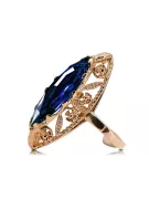 Original Vintage 14K Rose Gold Sapphire Ring Vintage Jewlery vrc005r