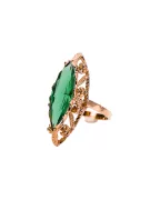 Emerald Original Vintage 14K Rose Gold Ring Vintage Jewlery vrc005r