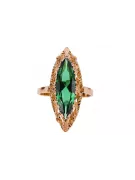 Emerald Original Vintage 14K Rose Gold Ring Vintage Jewlery vrc005r
