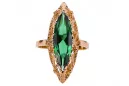 Emerald Original Vintage 14K Rose Gold Ring Vintage Jewlery vrc005r