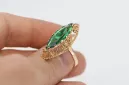 Emerald Original Vintage 14K Rose Gold Ring Vintage Jewlery vrc005r