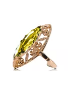 Yellow Peridot Original Vintage 14K Rose Gold Ring Vintage craft vrc005r
