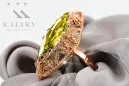 Yellow Peridot Original Vintage 14K Rose Gold Ring Vintage craft vrc005r