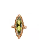 Yellow Peridot Original Vintage 14K Rose Gold Ring Vintage craft vrc005r
