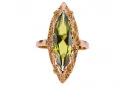 Yellow Peridot Original Vintage 14K Rose Gold Ring Vintage craft vrc005r