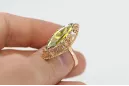 Yellow Peridot Original Vintage 14K Rose Gold Ring Vintage craft vrc005r