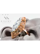 Ring Vintage Jewlery Zircon Original Vintage 14K Rose Gold vrc005r
