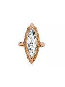 Ring Vintage Jewlery Zircon Original Vintage 14K Rose Gold vrc005r