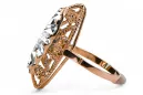 Ring Vintage Jewlery Zircon Original Vintage 14K Rose Gold vrc005r