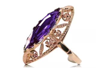 Alexandrite Original Vintage 14K Rose Gold Ring Vintage Jewlery vrc005r