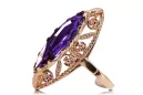 Alejandrita Oro rosa antiguo original de 14k Anillo Vintage vrc005r