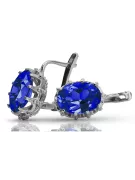 Vintage 925 Silver sapphire earrings vec079s Vintage