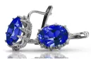Vintage 925 Silver sapphire earrings vec079s Vintage