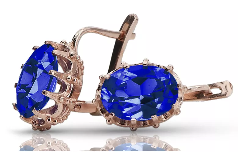 Винтидж розово розово 14k 585 злато александрит сапфир vec079 Винтидж