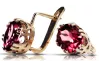 Vintage Jewlery Earrings Ruby Original Vintage 14K Rose Gold vec016r