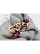 Vintage Jewlery Earrings Ruby Original Vintage 14K Rose Gold vec016r