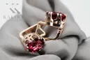 Vintage Jewlery Earrings Ruby Original Vintage 14K Rose Gold vec016r