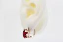 Vintage Jewlery Earrings Ruby Original Vintage 14K Rose Gold vec016r